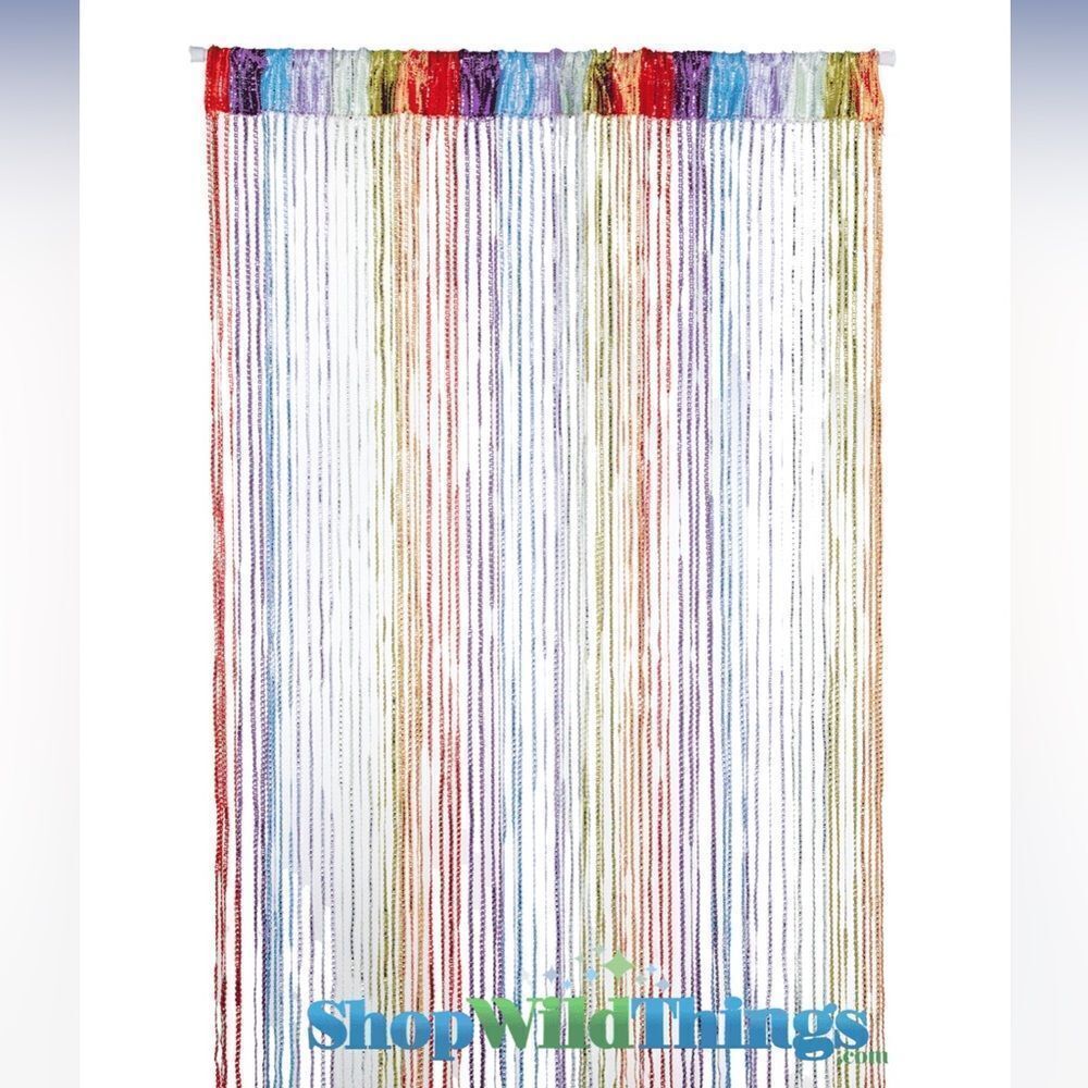 Party Decorations String Curtains Sparkle Rainbow Vibrant Multicolor